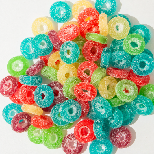 Custom Mini Multicolor Sour Gummy Rings – Bulk Pack