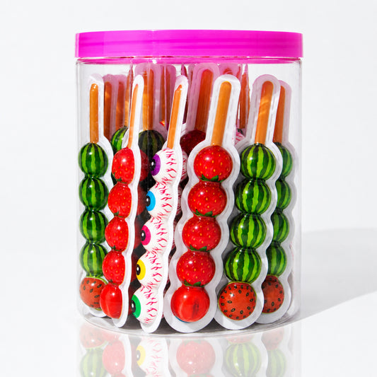 5-in-1 Assorted Novelty Jam-Filled Gummy Ball Strips