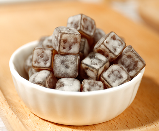 Custom Brown & White Sour Gummy Cubes – Bulk Pack