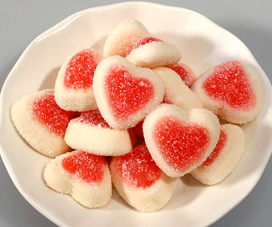 Custom Strawberry Foam Gummy Hearts – Bulk Pack