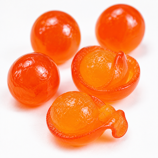 Orange-Colored Round Peelable Gummies from AOOLIO