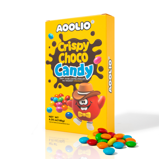 AOOLIO Classic Milk Chocolate Beans Colorful Candy Coating Customized Packaging