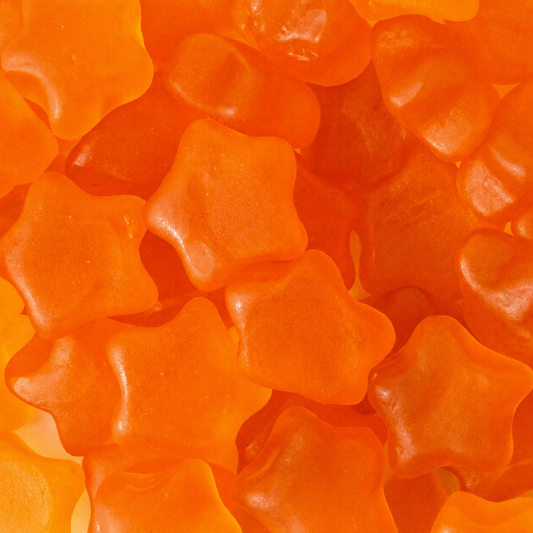 Custom Orange Star Gummies – Bulk Pack