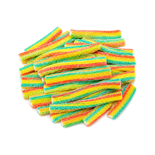 Custom Kumquat Rainbow Sour-Filled Strips – Bulk Pack