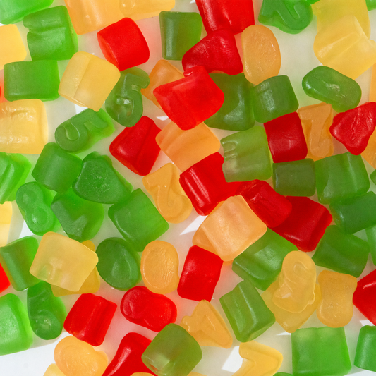 Custom 3D Number Gummies – Bulk Pack