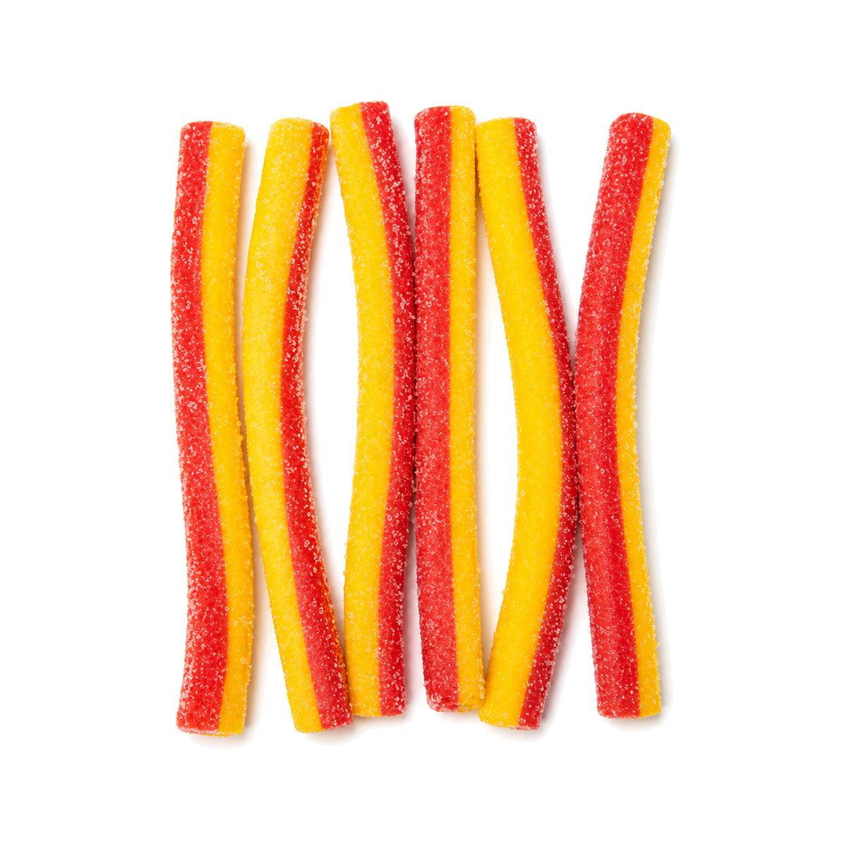 Custom Strawberry Red-and-Yellow Sour-Filled Sticks – Bulk Pack