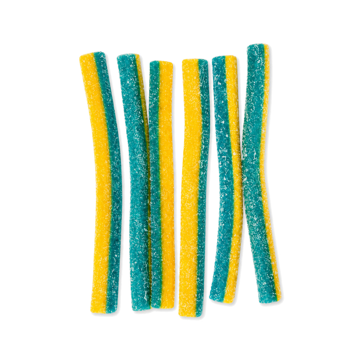 Custom Blueberry Blue-and-Yellow Sour-Filled Sticks – Bulk Pack