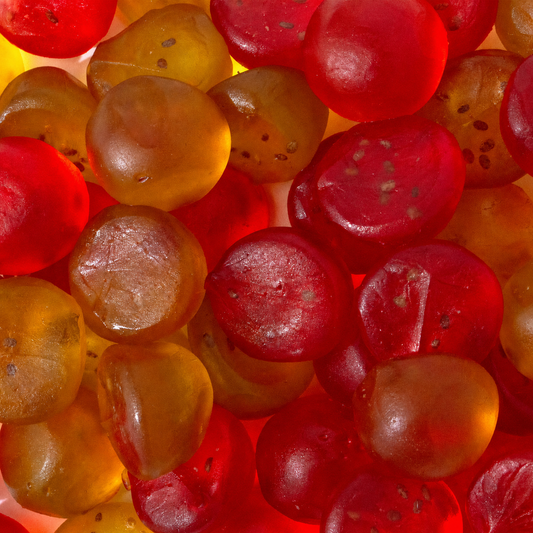 Custom Assorted Seeded Fruit Gummy Discs – Bulk Pack