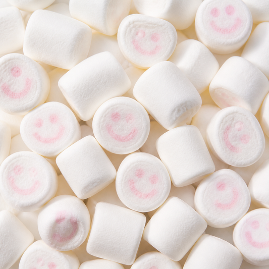 Custom White Smiley-Face Marshmallows – Bulk Pack