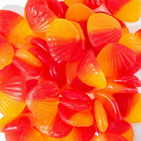 Custom Red & Orange Seashell Gummies – Bulk Pack