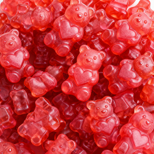 Custom Pink Heart Gummy Bears – Bulk Pack