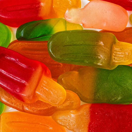Custom Assorted Two-Tone Bottle Gummies – Bulk Pack