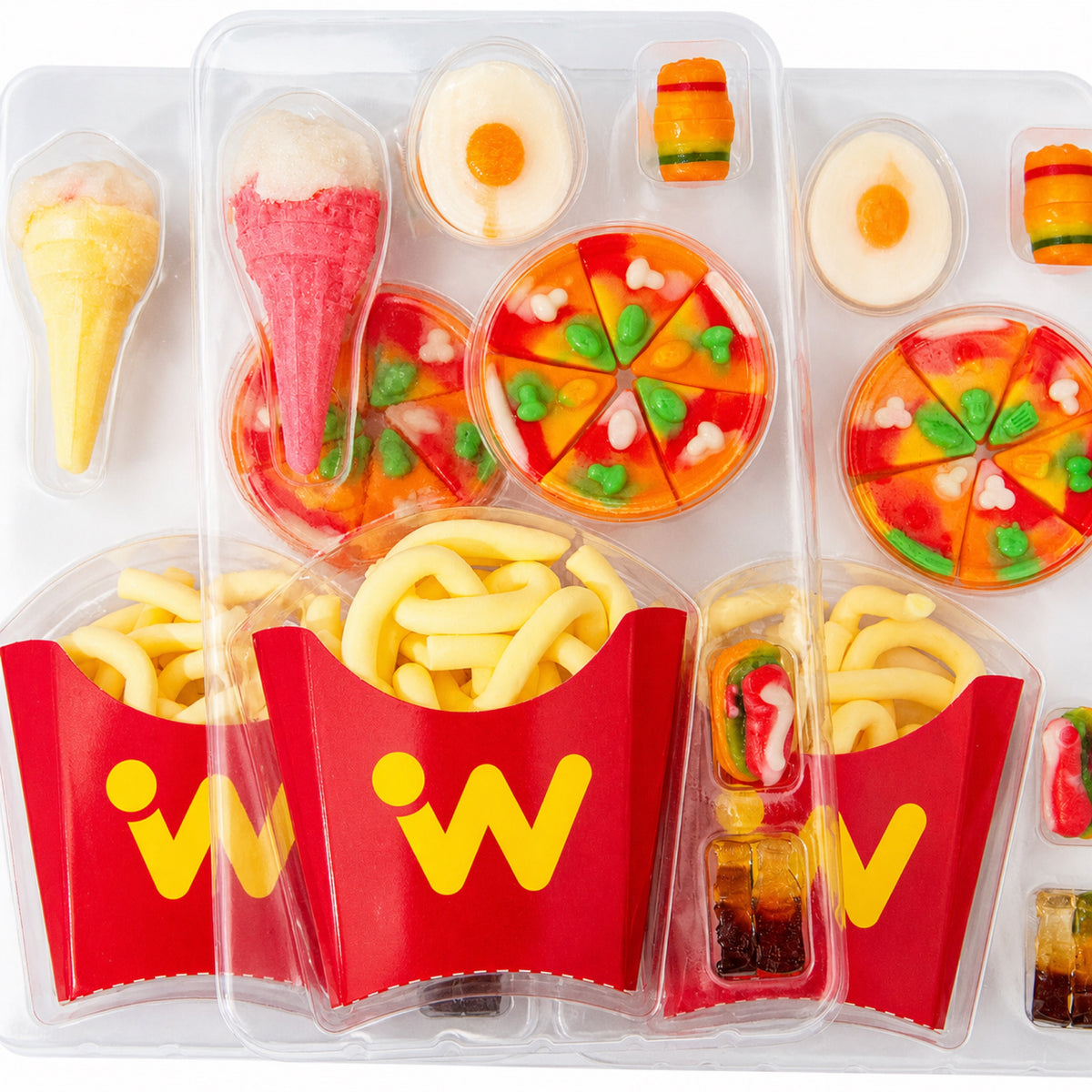 Custom Assorted Fast-Food Gummy Candy Trays – Bulk Pack