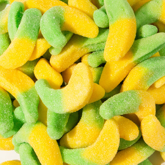 Custom Green & Yellow Banana Gummies – Bulk Pack
