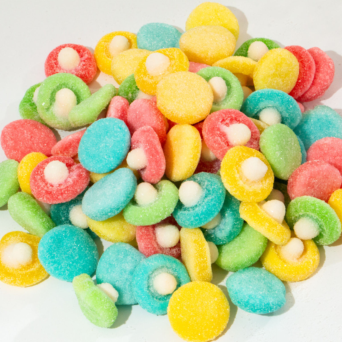 Custom Assorted Two-Tone Fruit Gummies – Bulk Pack